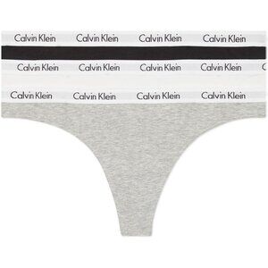 Women's Cotton Stretch Thong Panties 3 Pack Breathable Minimal Fit